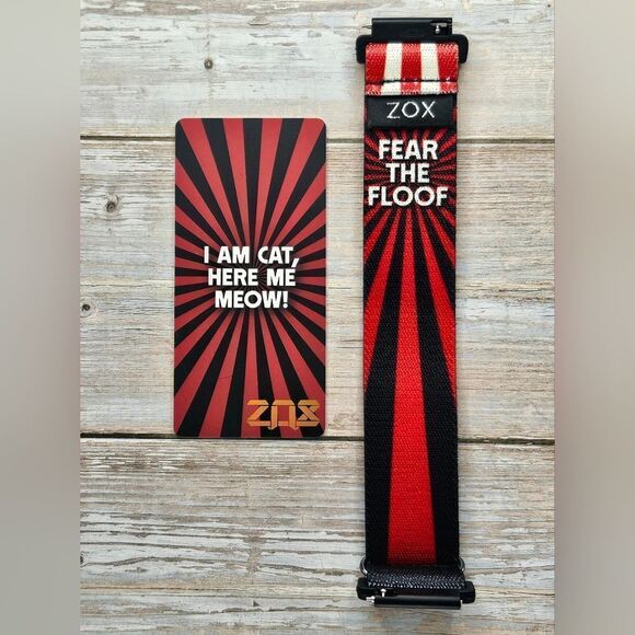 ZOX "FEAR THE FLOOF" #938 ANDROID SAMSUNG GALAXY NEW AMERICAN CAT 20mm WATCHBAND - Picture 7 of 12